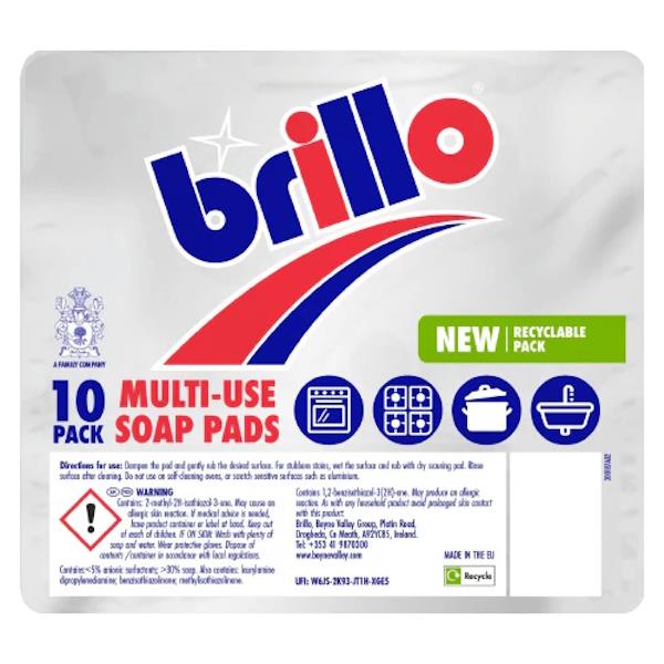 Brillo Multi-Use Soap Pads (3 x 10 Pads)