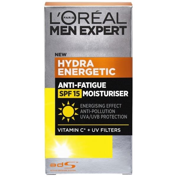 L'Oreal Men Expert Hydra Energetic Anti-Fatigue SPF15 Moisturiser (3 x 50ml)