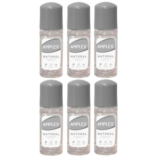 Amplex Natural Deodorant Roll On (6 x 50ml)
