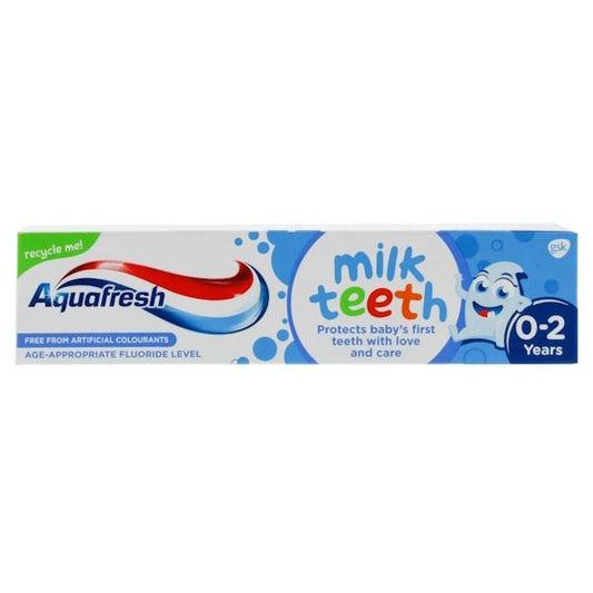 Aquafresh Milk Teeth Toothpaste 0-2 Years (12 x 50ml)