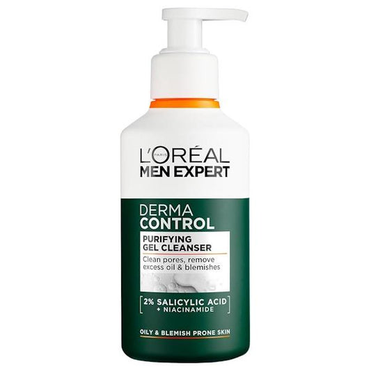 L'Oreal Men Expert Derma Control Purifying Gel Cleanser (3 x 260ml)