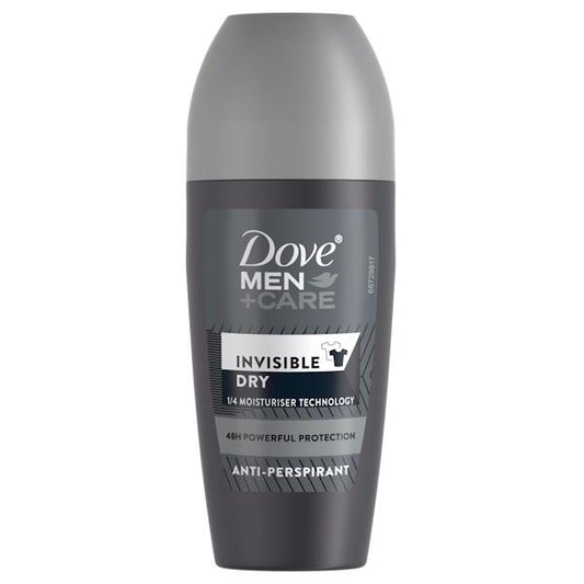 Dove Men Invisible Dry Anti-Perspirant Roll On (6 x 50ml)