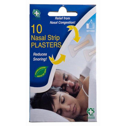 A&E 10 Snoring Nasal Strip Plasters (6 x 10 Plasters)