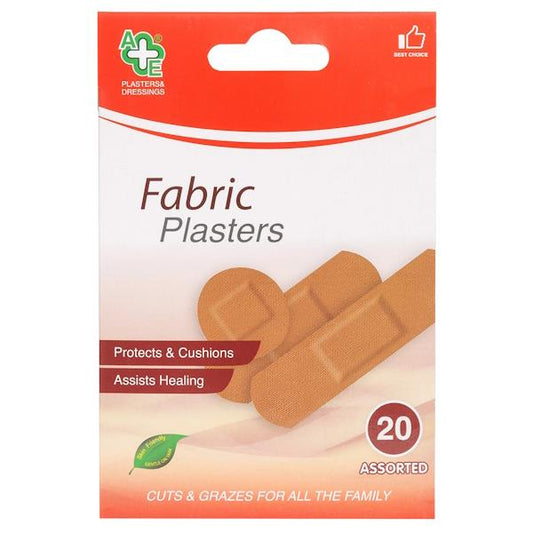 A&E Fabric Plasters 20 Assorted (12 x 20 Plasters)