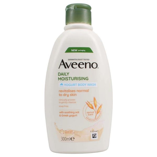 Aveeno Daily Moisturising Yoghurt Body Wash Apricot & Honey (1 x 300ml)