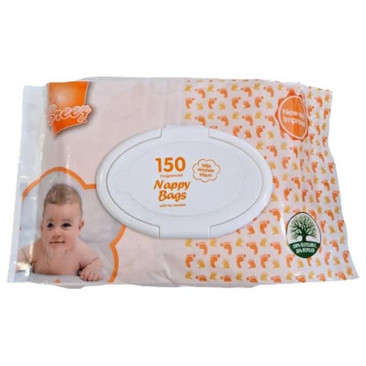 Breez 150 Fragranced Nappy Bags (3 x 150 Bags)