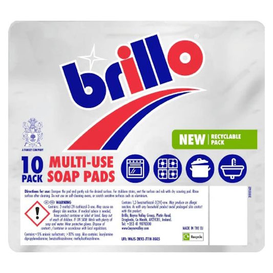 Brillo Multi-Use Soap Pads (12 x 10 Pads)