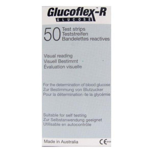 Glucoflex-R Glucose 50 Test Strips (1 x 50 Strips)