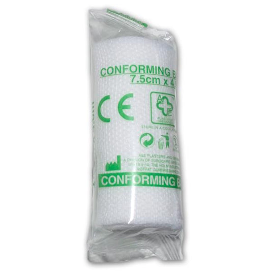 A&E Conforming Bandage 7.5cm x 4M (3 x Bandages)