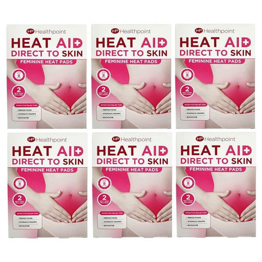 Healthpoint Heat Aid Direct To Skin (6 x 2 Feminine Heat Pads)