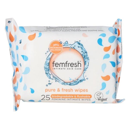 Femfresh Pure & Fresh Wipes (3 x 25 Feminine Intimate Wipes)
