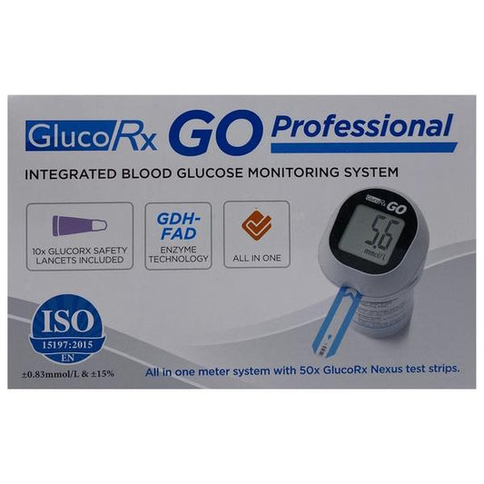 GlucoRx Go Professional Integrated Blood Glucose Monitoring System